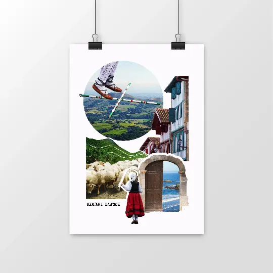 Prints Collages - Pays Basque - Collab Florence Lasaga